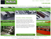 Tablet Screenshot of nutechrollforming.com